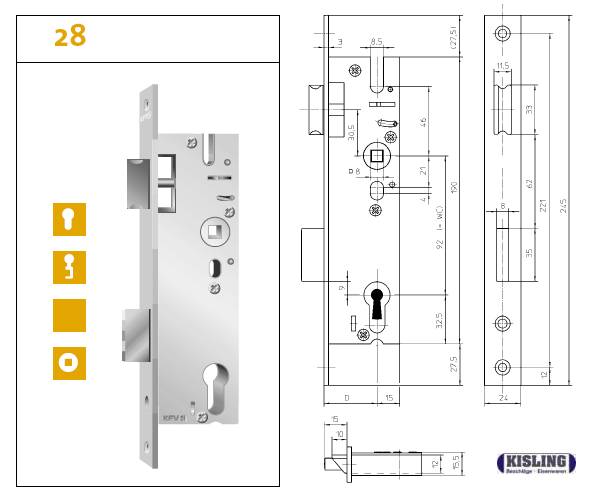   92 x 8 PZ KFV 28 92 PZW verzinkt 18 20 22 24 26 30 35 45 Dorn  